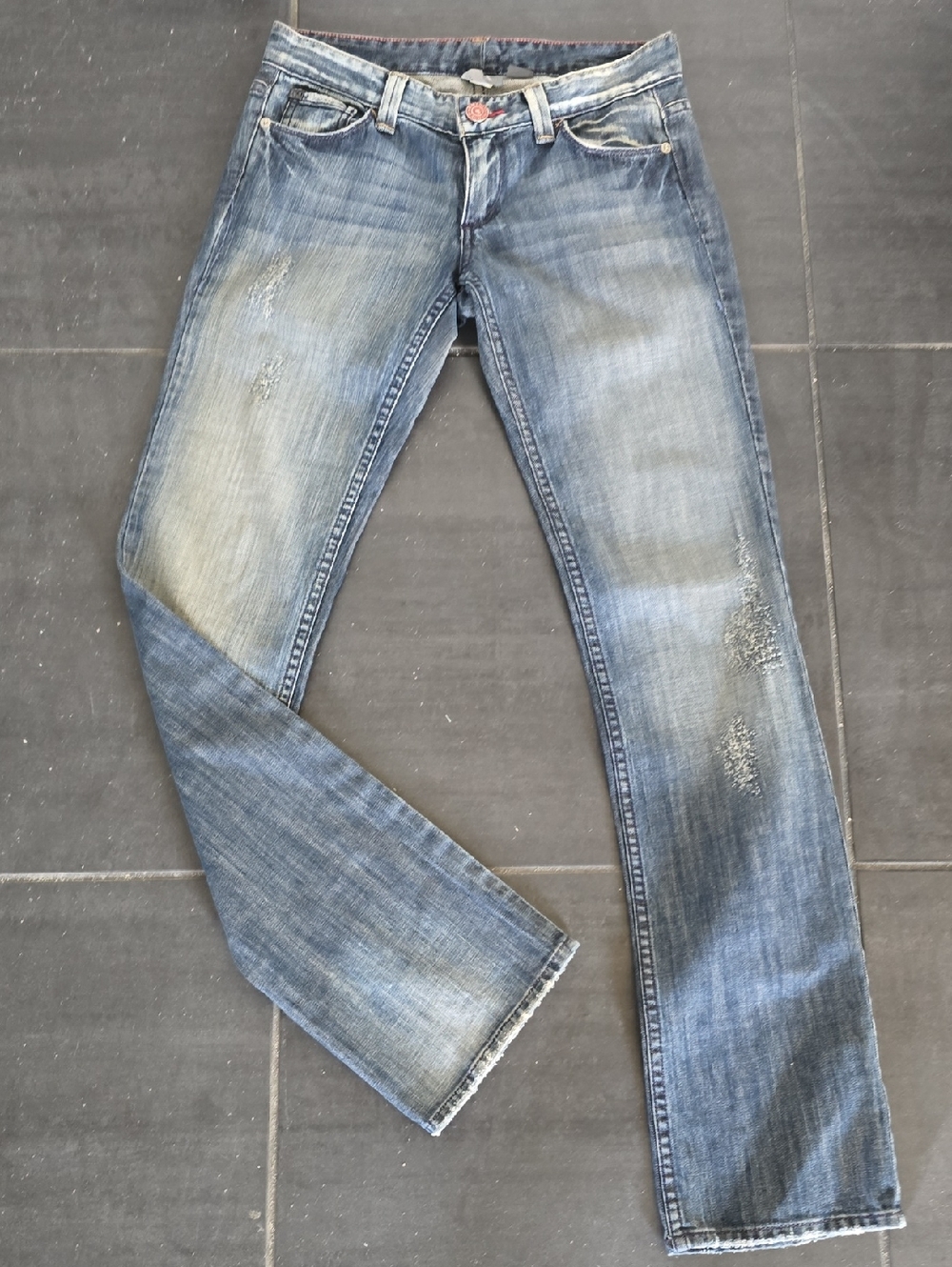 Armani Exchange Women's Blue Washed Jeans